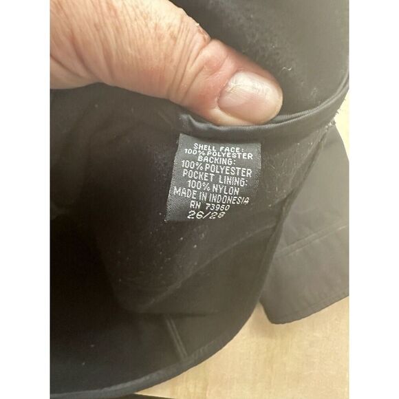 Avenue Womens Jacket Parka Black 26/28 Hooded Zip Snap Up Pockets Insulated Coat - Picture 3 of 6